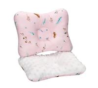Générique Oreiller pour bébé à tête plate | Prévient et corrige la plagiocéphalie | Maille respirante 3D | Coton bio doux | Entièrement lavable | Forme de la tête du nouveau-né (01 Rose, 25x20cm)