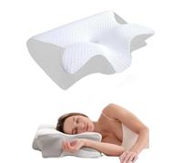 Générique Oreillers Ergonomique Cervical 2 en 1 - Oreiller Orthopédique à Mémoire de Forme pour Dormir sur Le Dos et Le Côté, Confort Optimal pour la Nuque