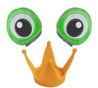 Générique Oreilles De Casque - 10x7x6cm Décoration De Casque | Yeux De Grenouille De Ski pour avec Couronne, Accessoire Autocollant pour Vélo, Moto, Scooter Et Casques De Sport, Matériau ABS Léger