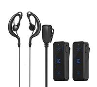 Générique Oreillettes pour talkies-Walkies Rechargeables, Kit 2X Mini Talkie-Walkie Communicateur Radio FM bidirectionnel Émetteur-Récepteur et 2 Écouteurs Charge USB