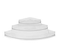 Générique Organisateur à 3 Niveaux D'éventail en Acrylique de Maquillage Surface Lisse et Fonction de Rangement Multiple pour Bureau
