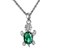 Générique Organisateur Cadeaux Bijoux Turtle Pendentif Collier Zircon Turtle Colliers Chain Jewelry for Women Girls Turtle Pendentif Collier Colliers Chaînes Bijoux (B, One Size)