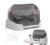 Générique Organisateur De Biberons | avec Bac de Récupération Amovible,Séchage Anti-Poussière pour Plan de Toilette Cuisine Salle de Bain Multi Usage