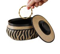 Générique Organisateur de Bijoux | Rangement pour Colliers avec Motif Zèbre,Boîte Porte-Bagues en Résine avec Couvercle,pour Bagues Colliers Femmes Mères Collectionneurs