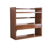 Générique Organisateur De Bureau en Bambou, Étagère De Bureau avec Tiroirs, 40cm 50cm 66cm Bibliothèque Multifonction pour Livres avec Plusieurs Tablettes(40cm/15.7in)