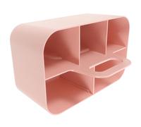 Générique Organisateur de Bureau Multifonction avec Poignée Boîte Compartimentée Plastique Portable pour Rangement Maquillage Fournitures de Bureau et Accessoires Panier Esthétique