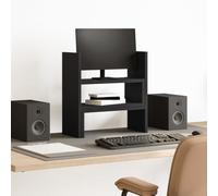 Générique Organisateur de Bureau réglable Noir Bois d'ingénierie,Appareils électroniques,Accessoires électroniques,Accessoires pour Ordinateurs,Supports pour ordinateurs-854761