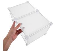 Générique Organisateur de Congélateur Coffre en Plastique Robuste 2 Compartiments 19X36X24 CM Bac à Glace pour Rangement Optimisé la Cuisine et Réfrigérateur