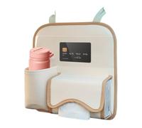 Générique Organisateur De Dos De Siège - Cuir Imperméable Avec Porte-Gobelet - Protecteur de Siège Arrière avec Rangement | Pour Organisation Intérieur Véhicule Famille Conducteur