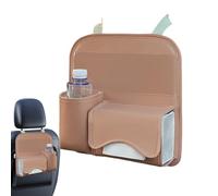 Générique Organisateur De Dos De Siège | Sac En Simili-Cuir Avec Porte-Mouchoirs | Organiseur De Siège Auto Gain De Place,Pour SUV Fourgon Camping-Car Voyage Organisation Intérieur