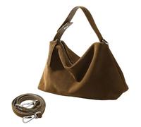 Générique Organisateur De Main Pour Vertical Handbag Suede Shoulder Crossbody Bag Osier (Brown, One Size)