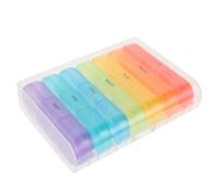 Générique Organisateur de Pilules Pilulier Semainier Portable 21 Compartiments Léger en Pp pour 7 Jours pour Voyage et Rangement de