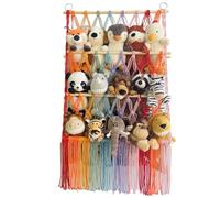 Générique Organisateur de Porte - Rangement Bohème À 3 Niveaux Derrière La Porte - Sacs Et Filets pour Jouets pour Salle De Jeu, Maison, Chevet, Placard Enfant, Coin Chambre,