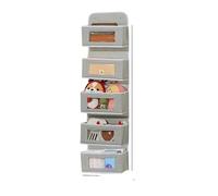 Générique Organisateur de Rangement Mural Gris Polyvalent, Sac Suspendu en Tissu à Plusieurs Compartiments avec Crochets de fenêtre pour Bureau, Placard, Porte