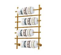 Générique Organisateur de Rubans Mural de 120 cm de Haut, idéal pour Les Loisirs créatifs. Support Robuste à 7 Niveaux en métal, Parfait pour Ranger Papier Cadeau et Foulards. Gain de Place.