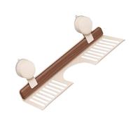 Générique Organisateur de Salle de Bain - Étagère Salle De Bain Ventouse Noyer | Rangement Sans Perçage Pour Savon Brosse Peigne Mouchoirs de Bains Maison Appartement