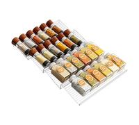 Générique Organisateur De Tiroir À Épices - Plateau D'Organisation Pour Tiroir À Épices,4 Pièces Support Extensible Pour Condiments Cuisine Adapté Armoire Cuisine Comptoir Garde-Manger Camping-Car
