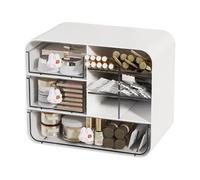 Générique Organisateur de tiroir de - Articles de transparents épais, 19 x 12 x 16 cm, petite carte de visite/stylo/crayon/téléphone portable/porte-papeterie, rangement de