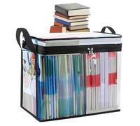 Générique Organisateur De Vêtements Transparents - De Stockage De Livres Transparent | D'organisation De Poignée À Fermeture Éclair | Rangement Réutilisable Pliable Pour Les Livres De Vêtements Vête