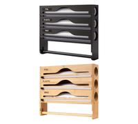 Générique Organisateur d'emballage de cuisine - Support à papier équipé d'un cutter, rangement peu encombrant, support réutilisable | Réfrigérateur garde-manger armoire murale appartement maison