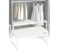 Générique Organisateur d'étagère d'armoire réglable, Support Extensible sous l'évier, Support de Rangement en métal for Garde-Manger de Cuisine, Largeur 42cm(H25-40cm,L29-40cm)