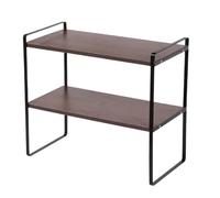 Générique Organisateur d'Étagère de Bureau - Présentoir Moderne À 2 Niveaux - Étagère de Rangement pour Livres - pour Décor Bureau Chambre Cuisine Dortoir Bibliothèque et Collection