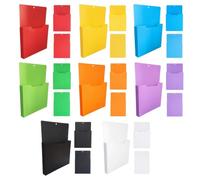 Générique Organisateur mural multicolore de documents magnétique PP givré | Boîte de rangement en papier A4, 8 couleurs, sans perceuse, tableau blanc, casier réfrigérateur, armoire de classement