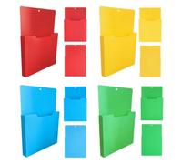 Générique Organisateur mural multicolore de documents magnétique PP givré | Boîte de rangement en papier A4, 8 couleurs, sans perceuse, tableau blanc, casier réfrigérateur, armoire de classement