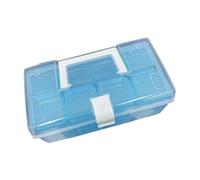 Générique Organisateur Perles Rangement Perles Boîte Compartiments Rangement Bijoux Coffret en Matériaux PP Solide pour Artisanat Adapté pour Accessoires Créati, Bleu