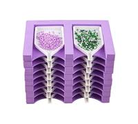 Générique Organisateur Pour Peinture Strass | Support Empilable 16 Compartiments Double Rangée - Accessoires Plateaux Pour Art Strass | pour Adultes Débutants Artistes Loisirs Maison École
