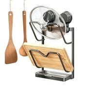 Générique Organisateur Range-Couvercles | Montage sans perçage,Support Pour Couvercles | Pour Placard, Porte De Garde-Manger, Planche À Découper, Batterie De Cuisine, Camping-Car, Dortoir, Garage.