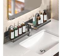Générique Organisateur Robinet Évier Cuisine,Support de Vasque à Ventouses - Bac d'Égouttage Mural sans Perçage Gain de Place en Acier Carbone pour Brosse, Serviette et Tasse et Lavabo de Salle de