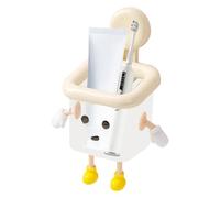 Générique Organisateur Robot À Ventouse, Adorable Porte-Brosse À Dents avec Adhésif Puissant, avec Plateau Évacuation Eau pour Salle de Bain Cuisine Affichage Appartement Évier Déchets