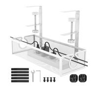 Générique Organisateur Sous Bureau,Organisateur de Cordons de Bureau - Accessoires d'Organisation pour, Salon, Chambre et
