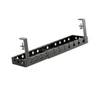 Générique Organisateurs de câbles en Acier Carbone, Black PULLOUT STY1E | Avec fentes pour câbles et structure de sur bords à pince, plateau de gestion de cordon extensible pour les