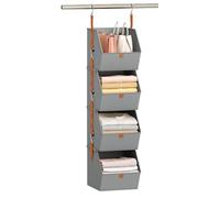 Générique Organisateurs de placards, Organisateur de Placard à 4 Niveaux et Stockage | Racks Cubes Espace Sauver Coineur pour la Chambre Garage Garage Dort Vanity Home Laundry Vêtements