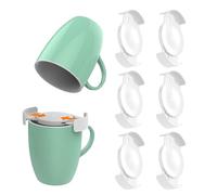 Générique Organisateurs d'empileur de tasses - Solution stockage empilable extensible, étagère d'armoire réglable 6 pièces, organisateur peu encombrant pour à thé | Tasses café cuisine durable