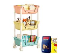 Générique Organisation et Stockage de la Salle de Jeux - Rack pour à Plusieurs Niveaux avec Roues, bibliothèque Toy Box | Bacs de Rangement, Organisateur de Livres pour la Salle des, Salle de Je