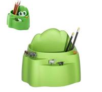 Générique Organiseur de bureau- Multifonctionnel Boite Rangement-Apportez des Marque-Pages d’animaux Tasse à Stylos-parfait pour bureau, école, maison et enfants ((Vert))