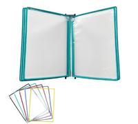 Générique Organiseur Mural pour Documents A4, Porte Documents Suspendu avec 5 Poches Transparentes Multicolores, Rangement Papier et Affichage pour Bureau Salle de ntreprise(Vert)