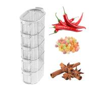 Générique Organizer - Clear Airtight Reusable Jar, Salt Container with Lid, Multi-Purpose Condiment Storage for Kitchen Cooking Baking Dining Restaurant Bar Outdoor Camping Picnic Travel