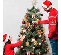 Générique Ornement À Suspendre pour Sapin De Noël,Mignon Fibre De Polyester | Décoration De Noël Renne du Père,pour Porte Mur Cheminée Appui De Fenêtre Salon Chambre Jardin