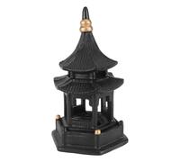 Générique Ornement de Jardin Zen en Céramique Noire, Mini Hexagonal Décoratif pour Micro Paysage, Décoration Intérieure pour Chambre ou Bureau
