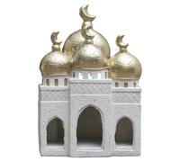 Générique Ornement de Statue du Ra-Madan, Figurines Miniatures de mosquée, Sculpture de Tour à Collectionner, Statue élégante de châteaux à thème Arabe pour l'affichage du Bureau à Domicile