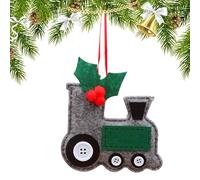 Générique Ornement de Train, Décoration en Tissu Accrochable, Décorations de Sapin de Noël, pour Intérieur Extérieur Maison Voiture Décoration Fenêtre Accessoire Photo