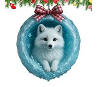Générique Ornements d'animaux pour Sapin de Noël,Créations Pendentifs Acrylique 2D - Décorations De Noël Animaux Thème Nature Grotte Glace - pour Fête Ferme Vacances Chambre Festival Extérieur Mur