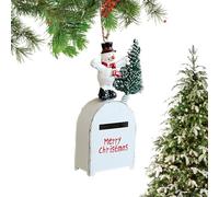 Générique Ornements de Noël en Fer, boîte aux Lettres créative en métal, Ornements d'arbre de Noël - Petite boîte aux Lettres décorative en Fer,Décorations d'arbre de noël pour Petite, Or