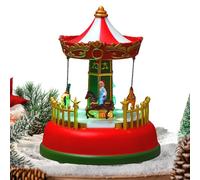 Générique Ornements de Noël - Grande Roue Musicale Fonctionnant sur Piles,Figurines Cartoon Décoratives de Noël - Décoration pour Fêtes - Salon, Bureau, Chambre, Cheminée ou