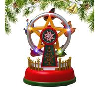 Générique Ornements de Noël | Grande Roue Musicale Fonctionnant sur Piles - Figurines Mignonnes Musicales pour Arbre de Noël,pour Décoration Maison Chambre Appartement Bureau Magasin