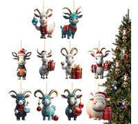 Générique Ornements de Signe d’Arbre de Noël,Ornements d’ de Noël en Acrylique - Arbre Plat, décor Familial de Dessin animé, Cadeau pour de Compagnie, Cadeau pour Amoureux des